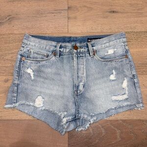 Blank NYC Light Blue Distressed Jean Shorts